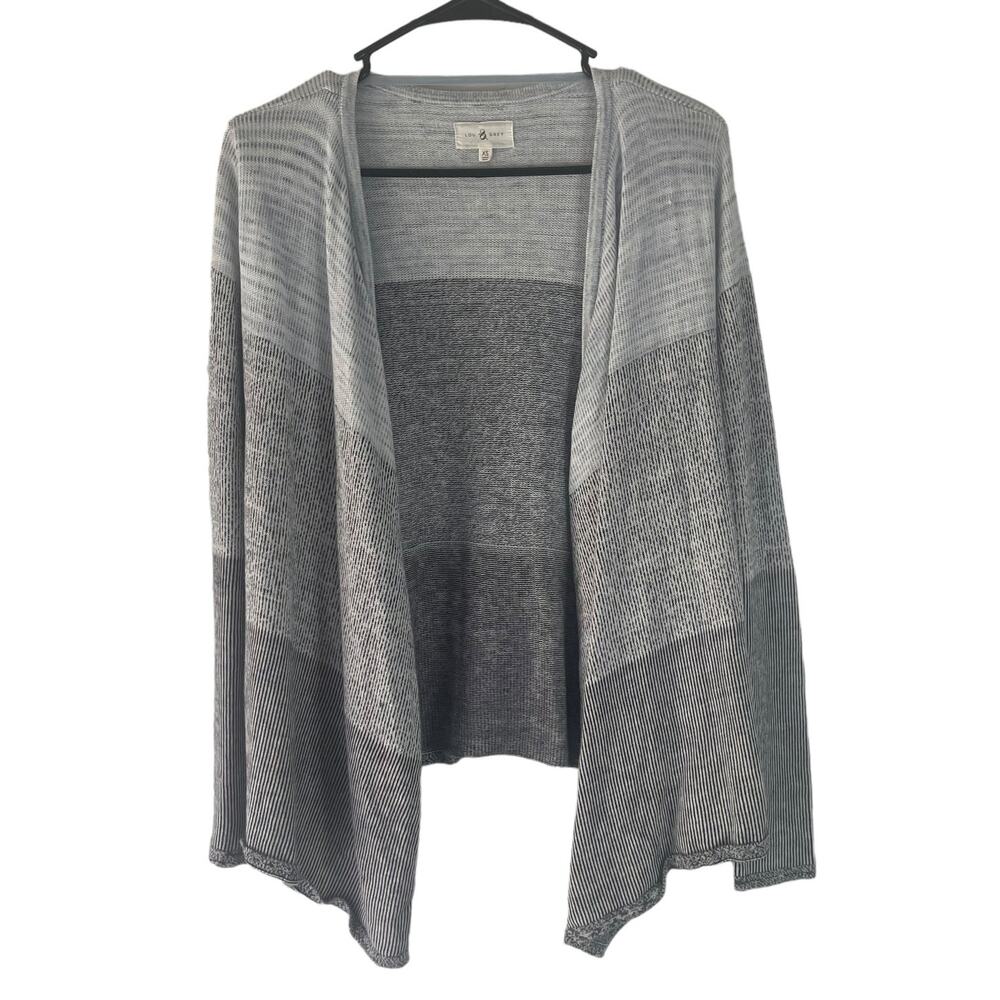 Lou & Grey Women's Size XS Blue Open Front Knit Cardigan Sweater